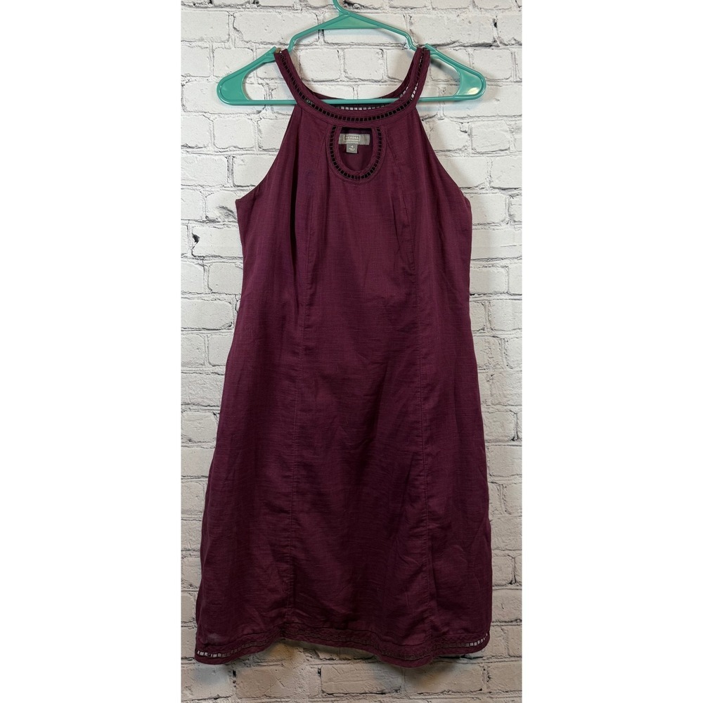 Merona Halter Dress Sleeveless A-Line Keyhole Casual Dress Purple Size 4